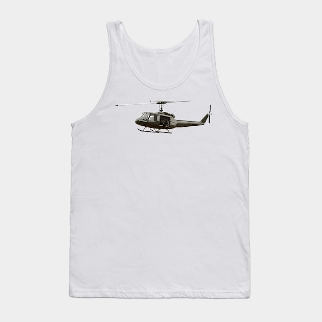 UH-1 Huey Helicopter Tank Top by Dirty Custard Designs 